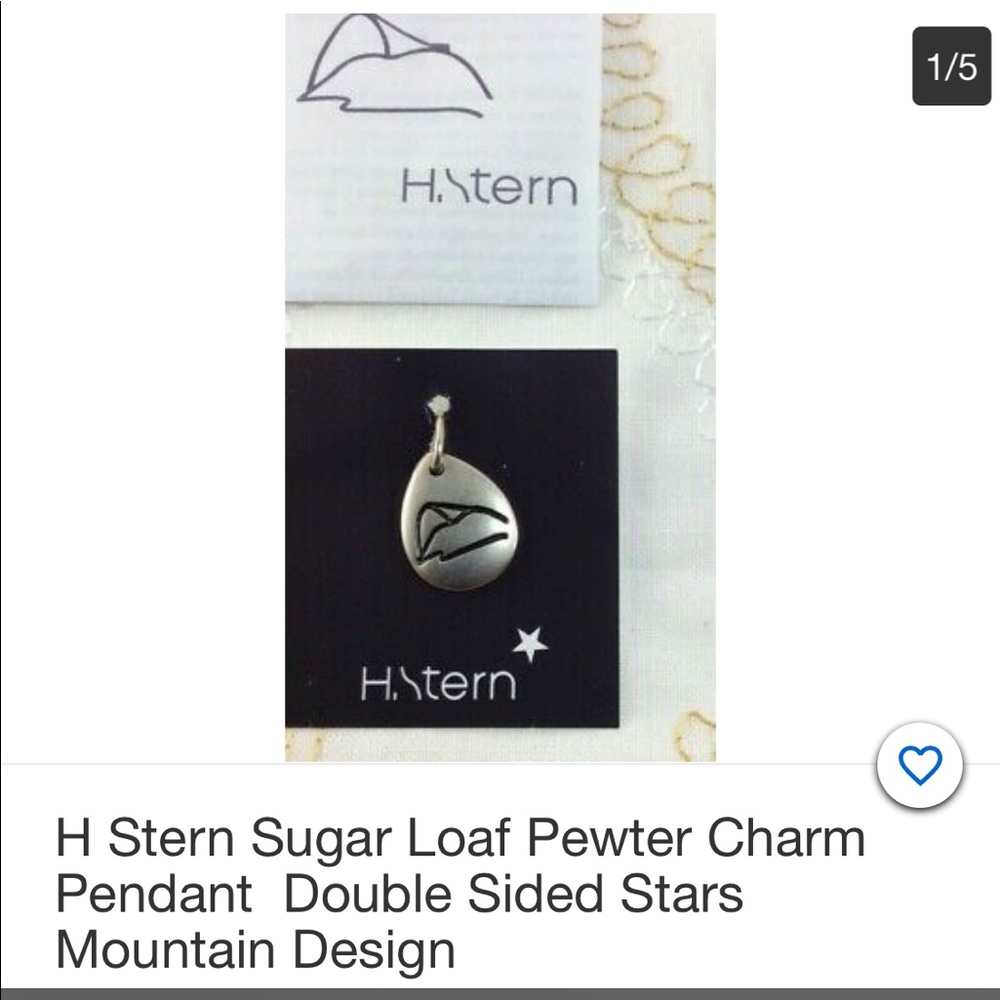H. Stern pewter charm. See description below.
